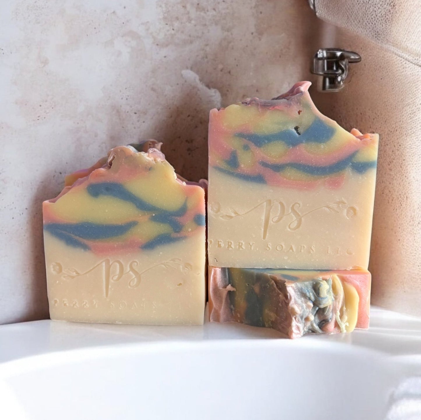 Square colorful soap bar