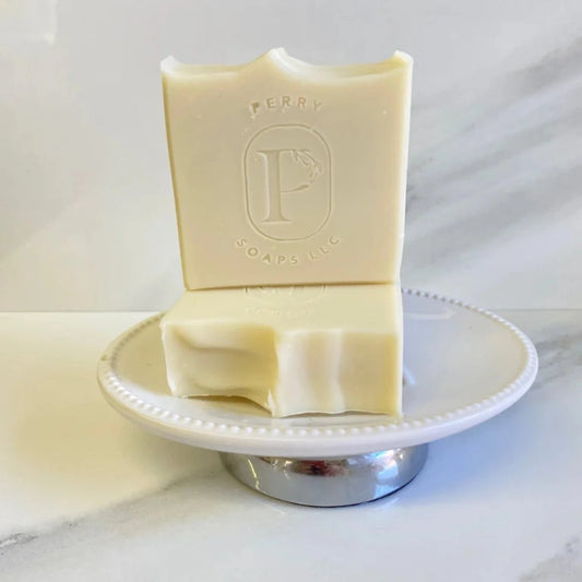 white square bar of soap