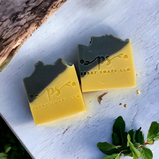 yellow and gray soap bar